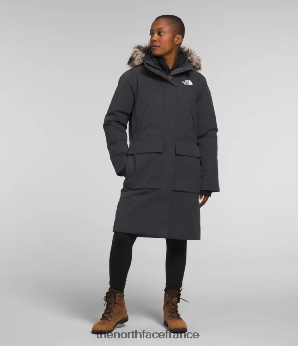 vêtements The North Face femmes parka arctique premium gris asphalte ZPZRD1314