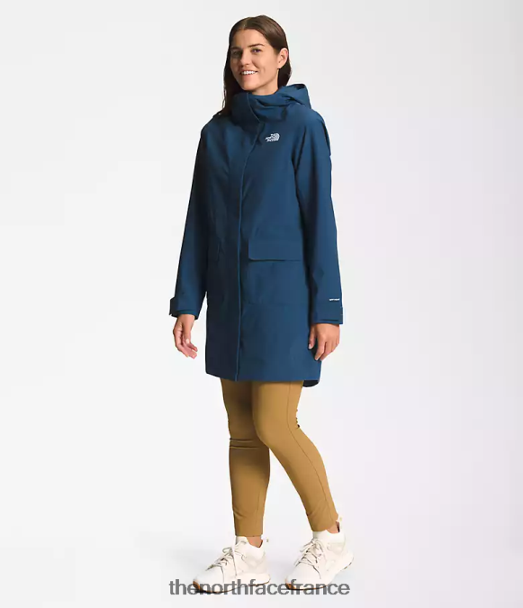 vêtements The North Face femmes parka de pluie city Breeze II bleu ombragé ZPZRD156