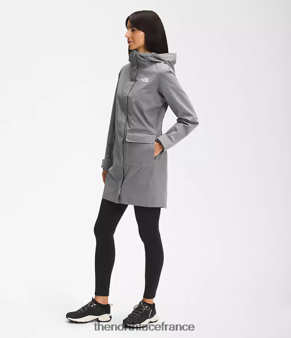 vêtements The North Face femmes parka de pluie city Breeze II tnf gris moyen chiné ZPZRD153