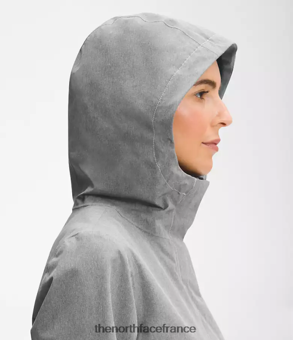 vêtements The North Face femmes parka de pluie city Breeze II tnf gris moyen chiné ZPZRD153