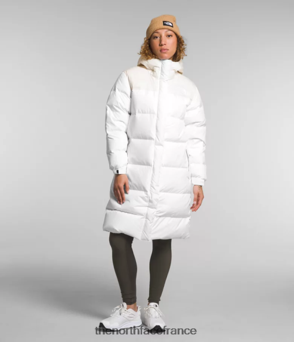 vêtements The North Face femmes parka nuptse tnf blanc/gardénia blanc ZPZRD563