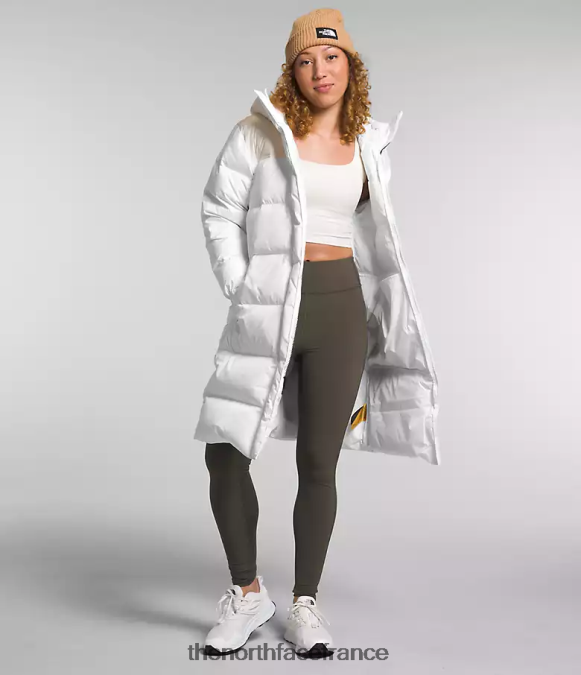 vêtements The North Face femmes parka nuptse tnf blanc/gardénia blanc ZPZRD563