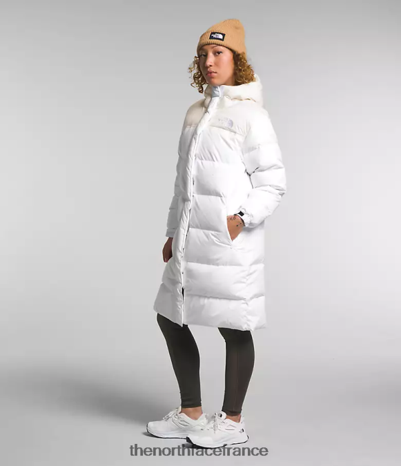 vêtements The North Face femmes parka nuptse tnf blanc/gardénia blanc ZPZRD563