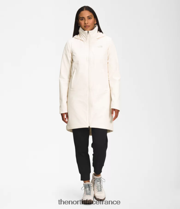 vêtements The North Face femmes parka shelbe raschel longueur avec capuche gardénia blanc ZPZRD896