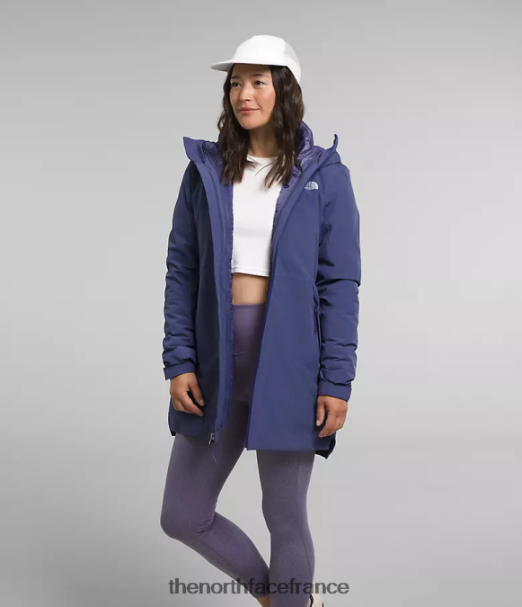 vêtements The North Face femmes parka thermoball éco triclimatique bleu grotte ZPZRD374