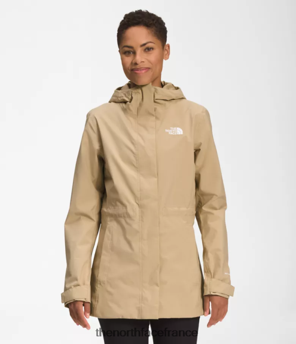 vêtements The North Face femmes veste de pluie city Breeze pierre kaki ZPZRD1228