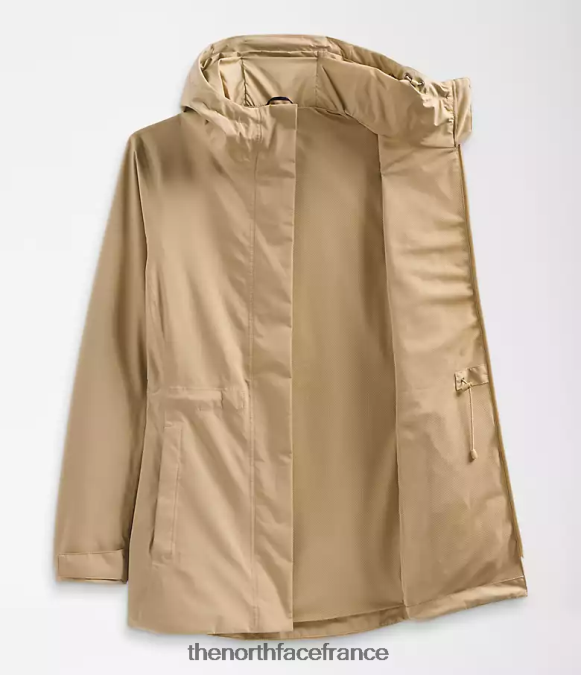 vêtements The North Face femmes veste de pluie city Breeze pierre kaki ZPZRD1228