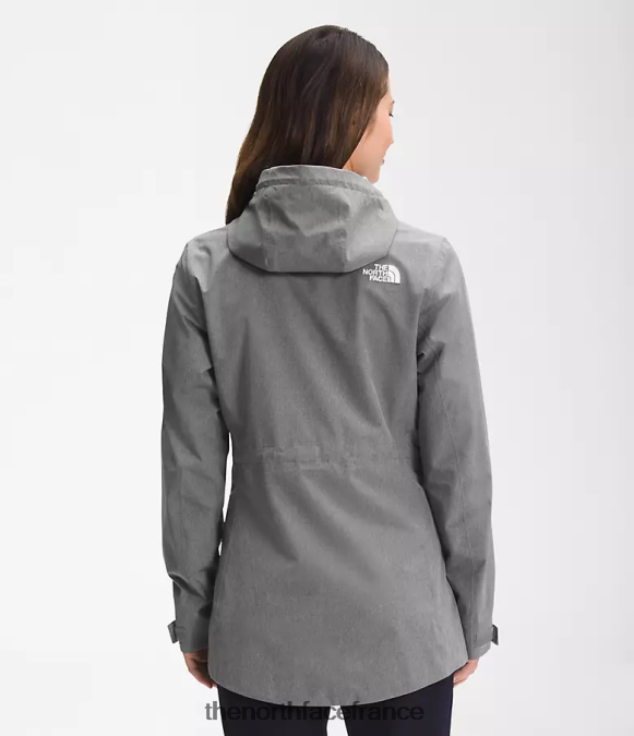 vêtements The North Face femmes veste de pluie city Breeze tnf gris moyen chiné ZPZRD1227