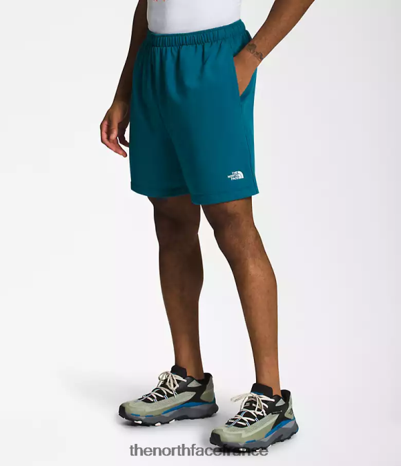 vêtements The North Face Hommes short en molleton à logo simple corail bleu ZPZRD362