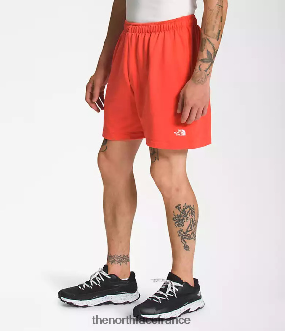 vêtements The North Face Hommes short en molleton à logo simple rétro orange ZPZRD360