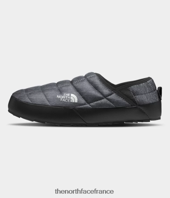 chaussure The North Face Hommes mules de traction thermoball v imprimé chiné gris fantôme/noir tnf ZPZRD1128