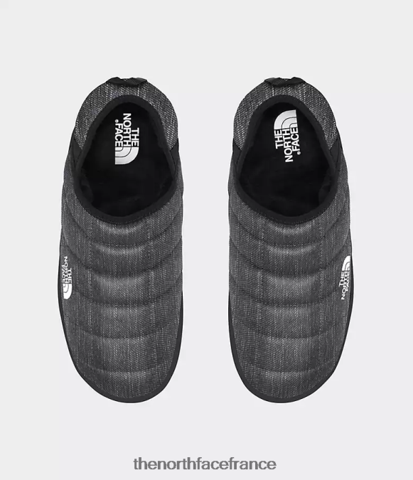chaussure The North Face Hommes mules de traction thermoball v imprimé chiné gris fantôme/noir tnf ZPZRD1128