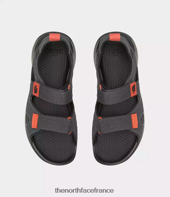 chaussure The North Face Hommes sandales hérisson iii gris asphalte/orange rétro ZPZRD553