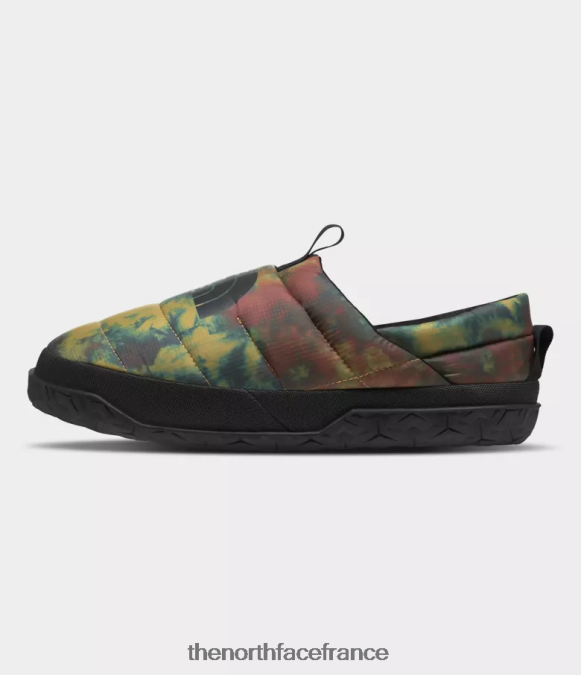 chaussure The North Face Hommes mules nuptse imprimé colorant glacé antilope tan/noir tnf ZPZRD557