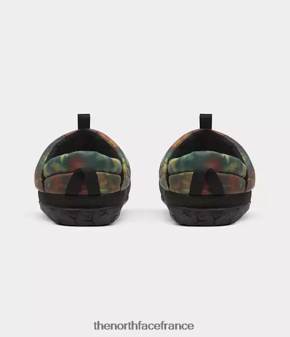 chaussure The North Face Hommes mules nuptse imprimé colorant glacé antilope tan/noir tnf ZPZRD557