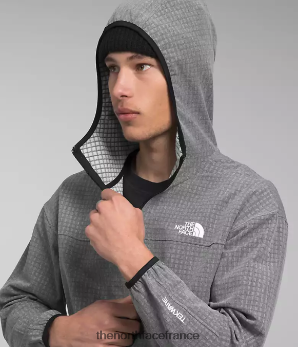 vêtements The North Face Hommes sweat à capuche grille tekware tnf gris moyen chiné ZPZRD834
