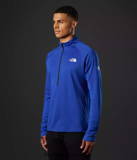 vêtements The North Face Hommes crevasse série summit -zip bleu tnf ZPZRD780