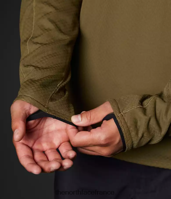 vêtements The North Face Hommes équipage Futureflece de la série Summit olive militaire ZPZRD123