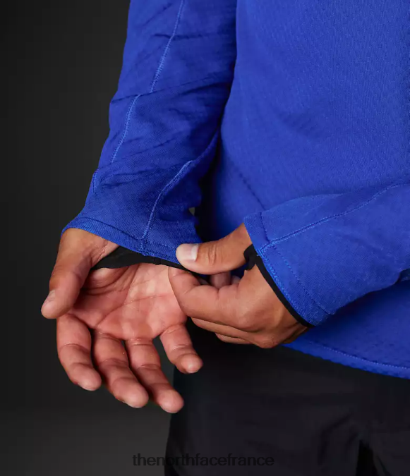 vêtements The North Face Hommes summit series futurefleece lt-zip bleu tnf ZPZRD352