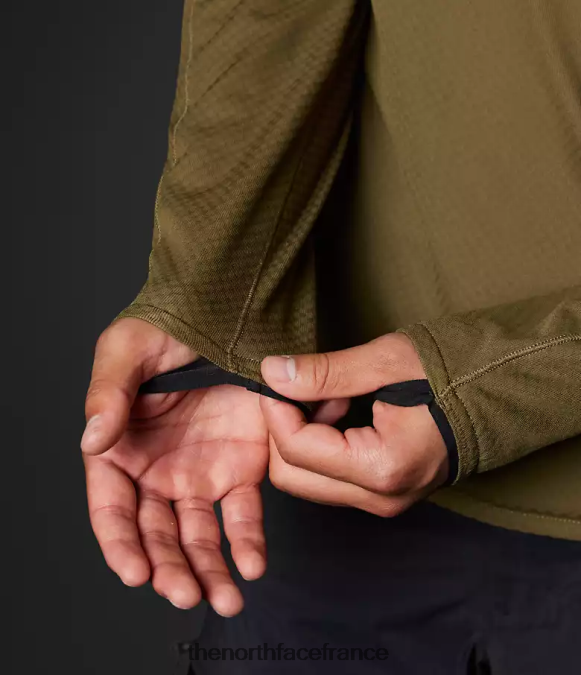 vêtements The North Face Hommes sweat à capuche futurefleece lt de la série summit olive militaire ZPZRD348