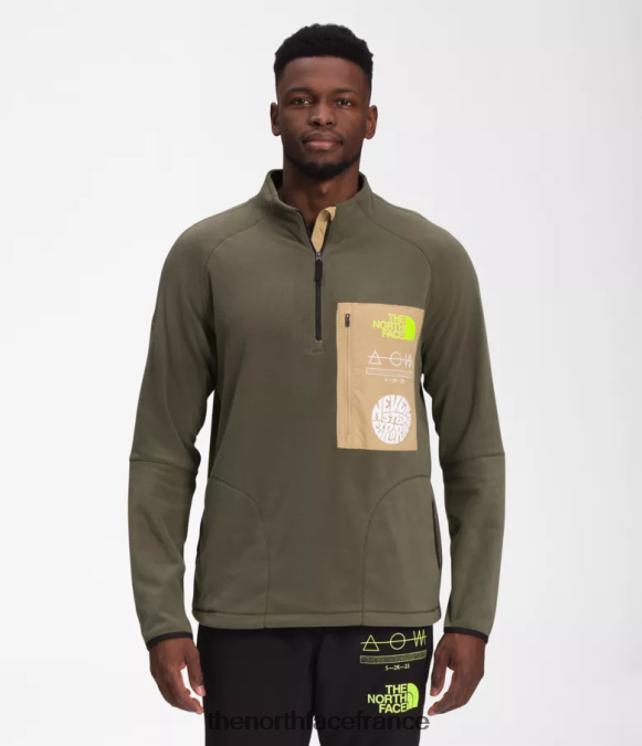 vêtements The North Face Hommes trailwear fantasy ridge -zip nouveau vert taupe/pierre kaki/noir tnf ZPZRD651