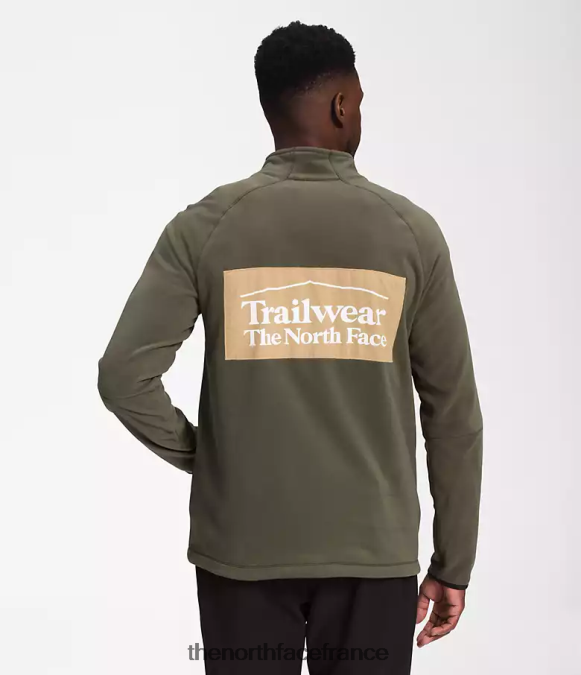 vêtements The North Face Hommes trailwear fantasy ridge -zip nouveau vert taupe/pierre kaki/noir tnf ZPZRD651