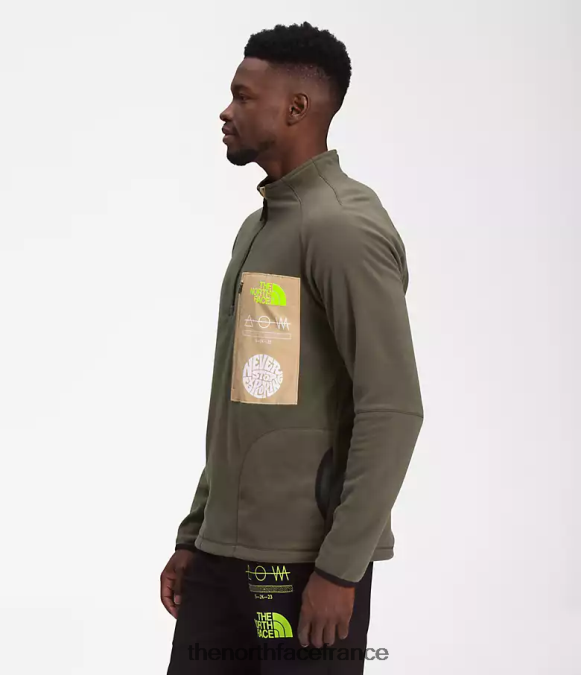 vêtements The North Face Hommes trailwear fantasy ridge -zip nouveau vert taupe/pierre kaki/noir tnf ZPZRD651