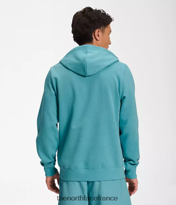 vêtements The North Face Hommes sweat à capuche demi-dôme géant récif de corail bleu ZPZRD1122