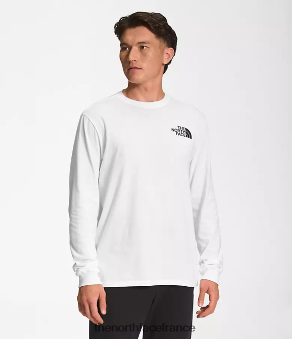 vêtements The North Face Hommes t-shirt box nse à manches longues tnf blanc/tnf noir ZPZRD1212