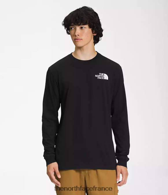 vêtements The North Face Hommes t-shirt box nse à manches longues tnf noir/tnf blanc ZPZRD1206