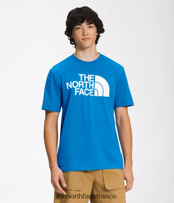vêtements The North Face Hommes t-shirt demi-dôme à manches courtes bleu super sonique ZPZRD1302