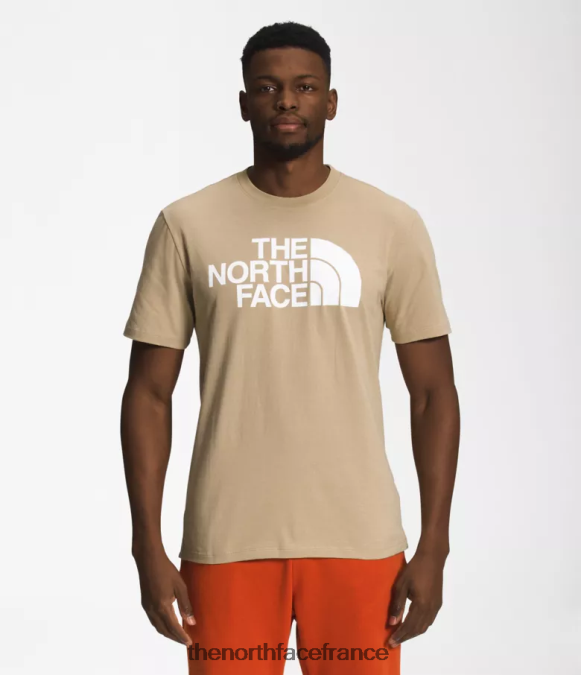 vêtements The North Face Hommes t-shirt demi-dôme à manches courtes kaki pierre/tnf blanc ZPZRD1306