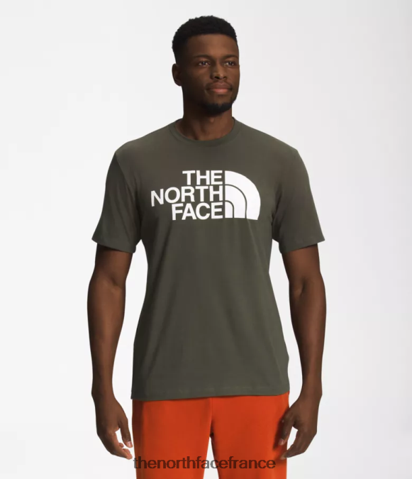 vêtements The North Face Hommes t-shirt demi-dôme à manches courtes nouveau vert taupe/blanc tnf ZPZRD1303