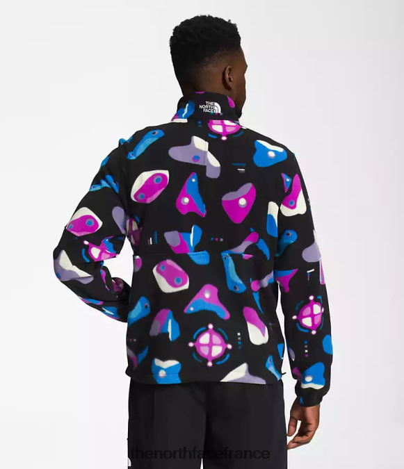 vêtements The North Face Hommes tnf polartec 100 -zip impression infographique noire tnf ZPZRD302
