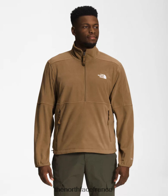 vêtements The North Face Hommes tnf polartec 100 -zip marron utilitaire ZPZRD300
