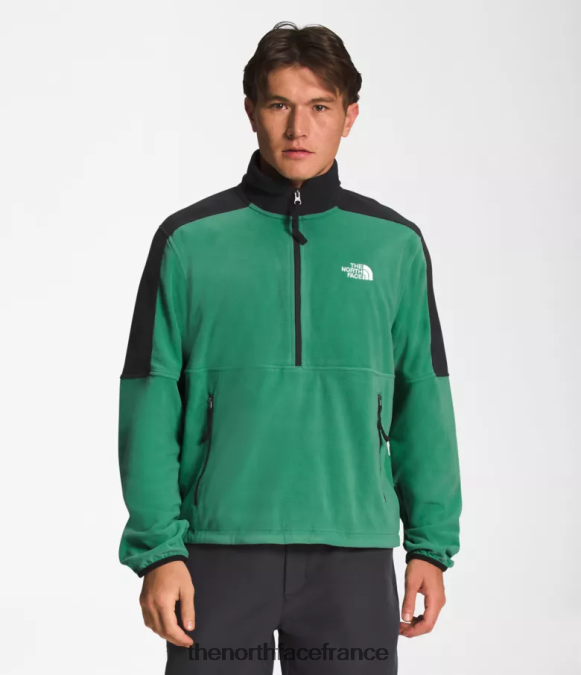 vêtements The North Face Hommes tnf polartec 100 -zip vert herbe profonde ZPZRD305