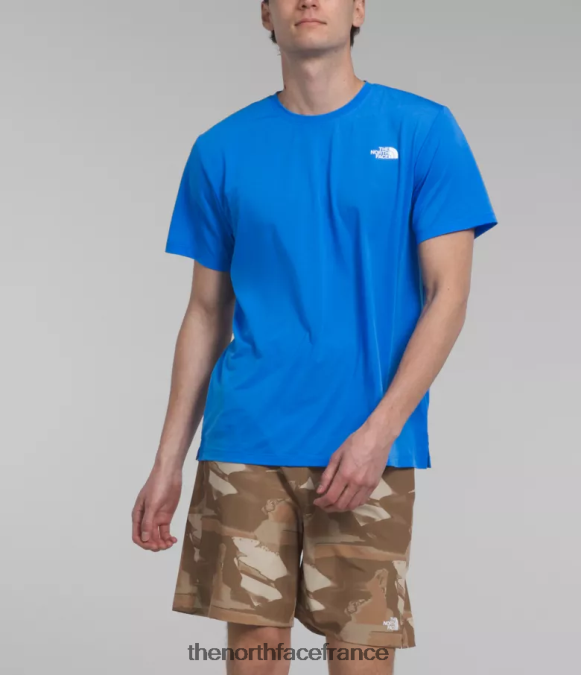 vêtements The North Face Hommes errer à manches courtes bleu optique ZPZRD1263