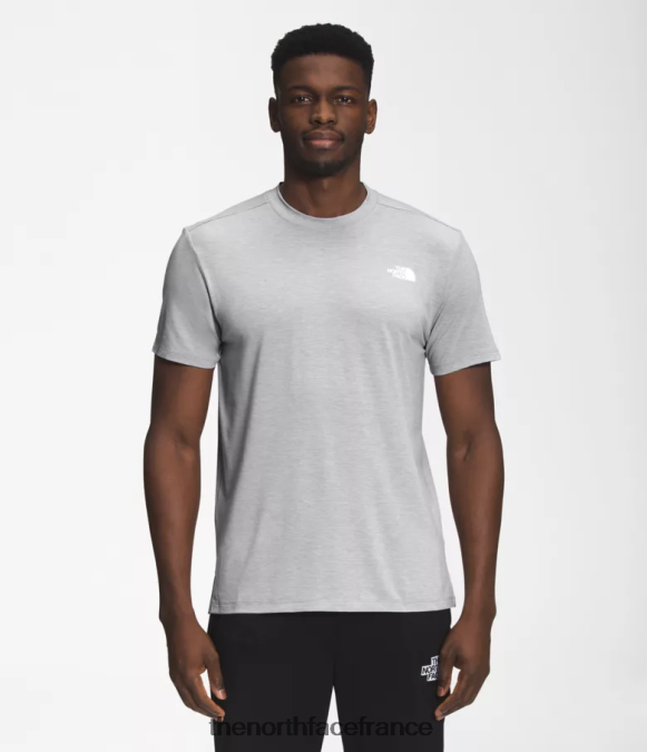 vêtements The North Face Hommes errer à manches courtes mélanger gris chiné ZPZRD1256