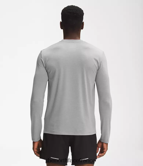 vêtements The North Face Hommes errer à manches longues mélanger gris chiné ZPZRD21