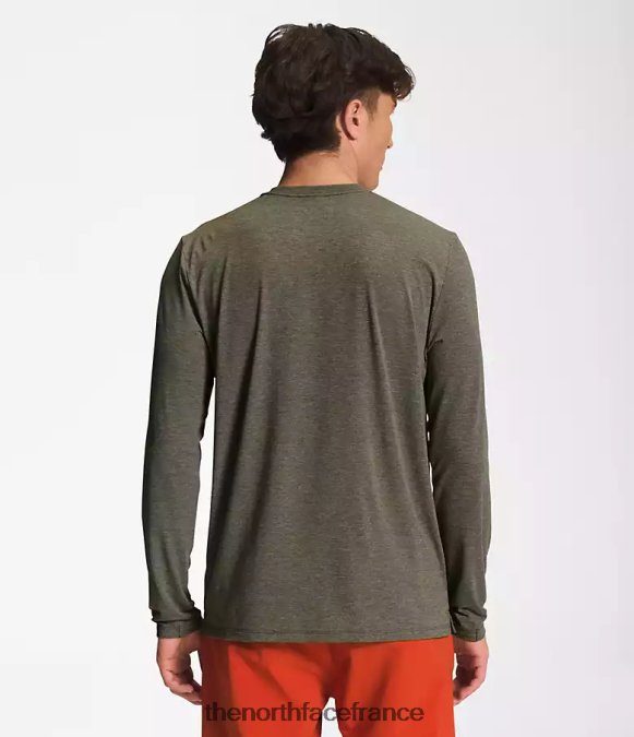 vêtements The North Face Hommes errer à manches longues nouveau vert taupe chiné ZPZRD25