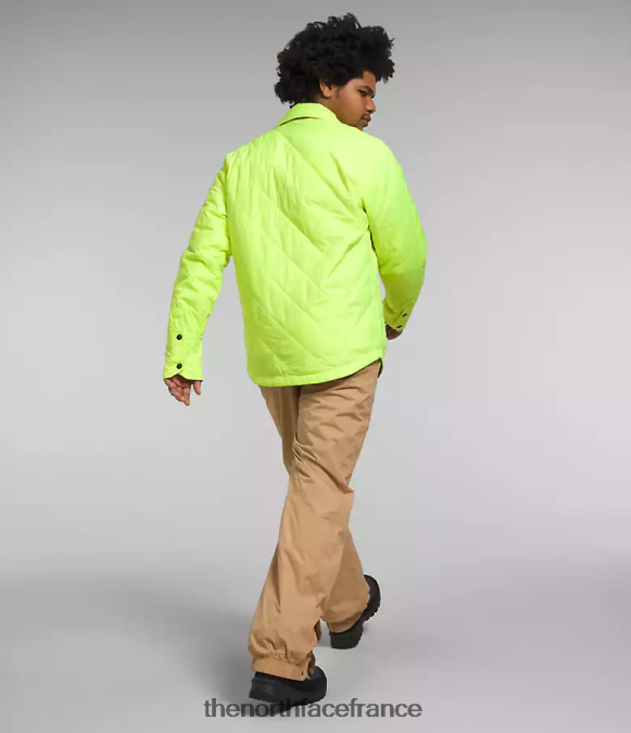 vêtements The North Face Hommes flanelle isolée Fort Point LED jaune/marron utilitaire à carreaux ZPZRD299