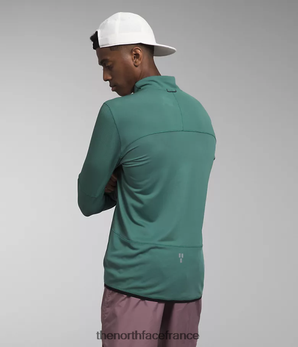 vêtements The North Face Hommes lever du soleil -zip sauge noire ZPZRD486