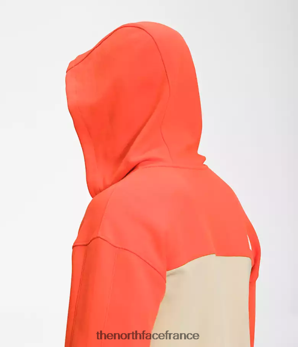 vêtements The North Face Hommes sweat à capuche entièrement zippé tnf tech gravier/orange rétro ZPZRD208