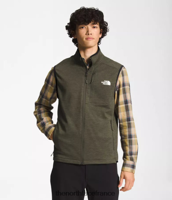 vêtements The North Face Hommes gilet canyonlands nouveau vert taupe chiné ZPZRD98