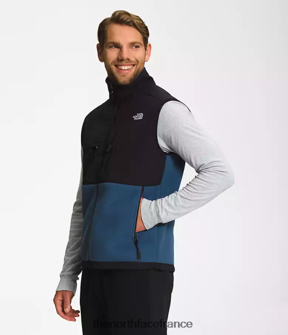 vêtements The North Face Hommes gilet denali bleu ombragé ZPZRD597