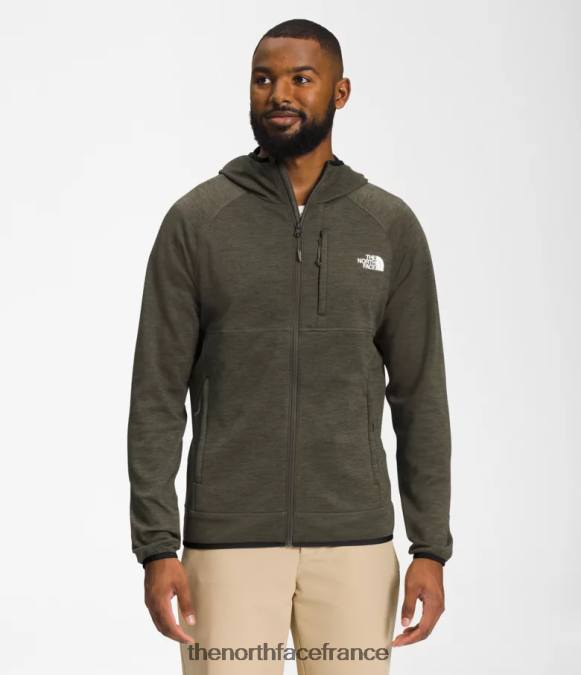 vêtements The North Face Hommes sweat à capuche canyonlands nouveau vert taupe chiné ZPZRD926