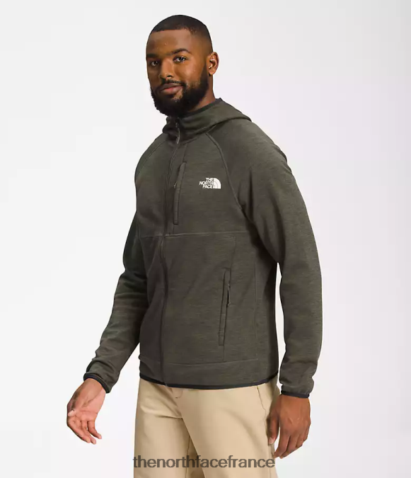 vêtements The North Face Hommes sweat à capuche canyonlands nouveau vert taupe chiné ZPZRD926
