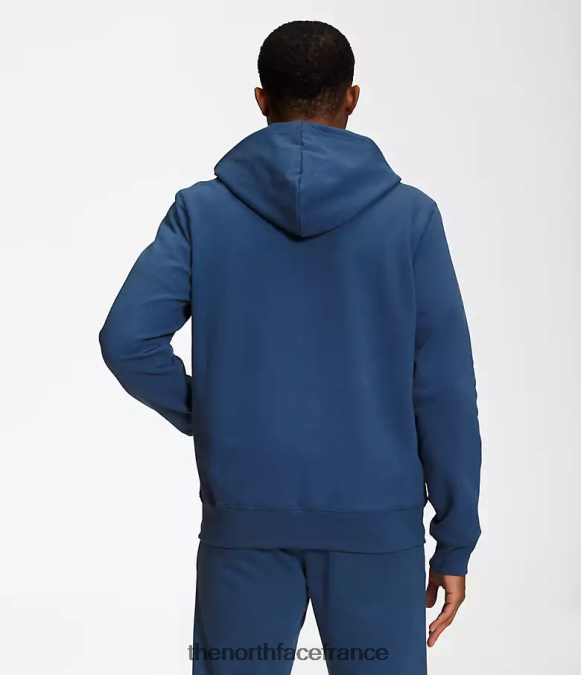 vêtements The North Face Hommes sweat à capuche zippé à écusson Heritage bleu ombragé ZPZRD706