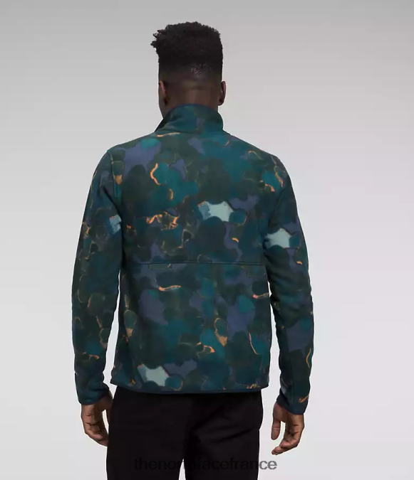 vêtements The North Face Hommes veste alpine polartec 100 imprimé texturé camouflage Summit Navy ZPZRD14