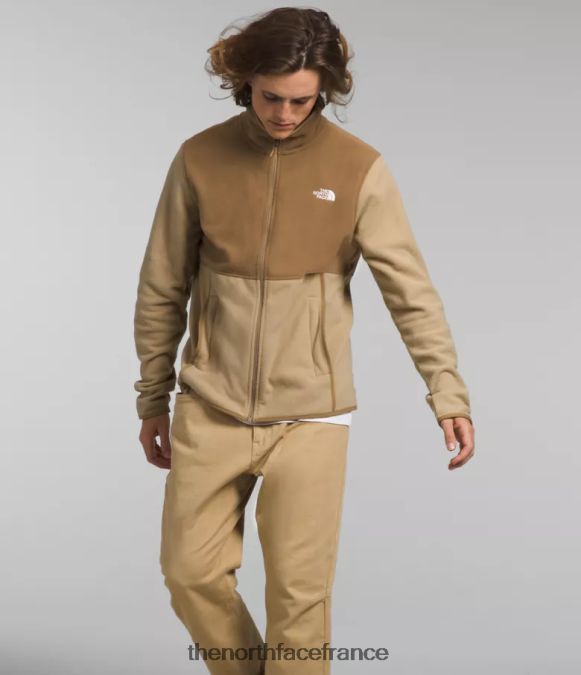 vêtements The North Face Hommes veste alpine polartec 100 kaki pierre/marron utilitaire ZPZRD13